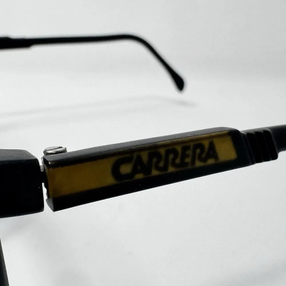 Vintage 1970s Carrera 5407 Black Aviator Eyeglass Frames Germany 65-15-142